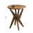 Jahey Solid Wood Crossed Legs Round End Table with Smooth Top and Sturdy Four-Leg Base-808331084