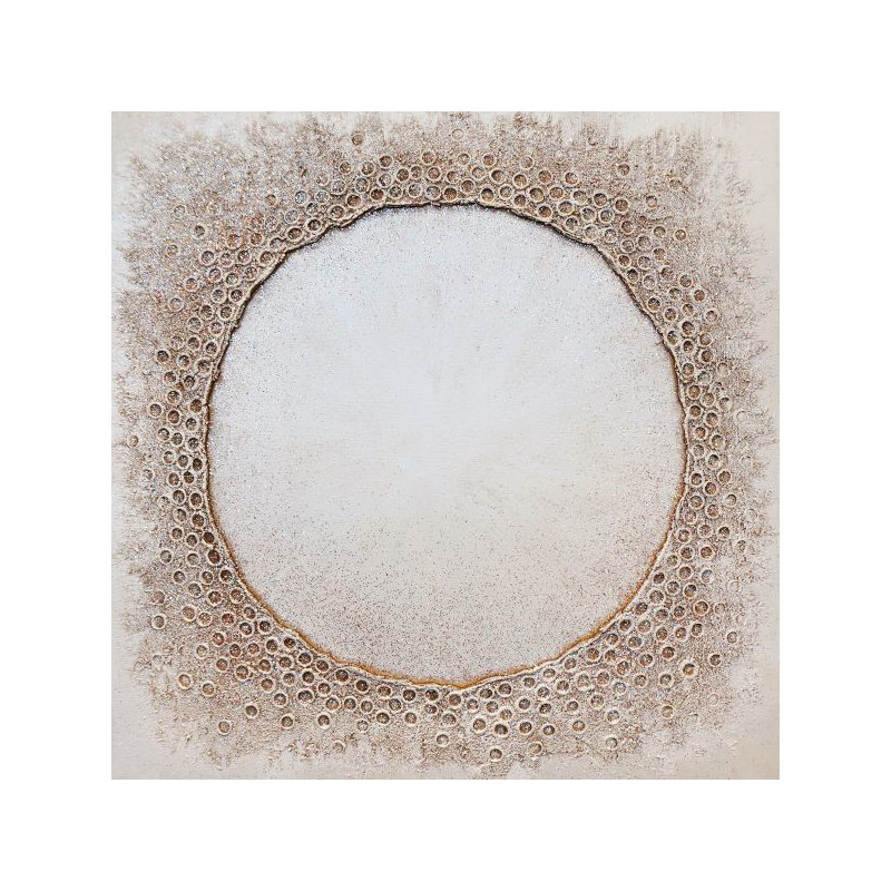 White Lunar IV Print by Beverly Fuller, Hand Painting Glass Coat