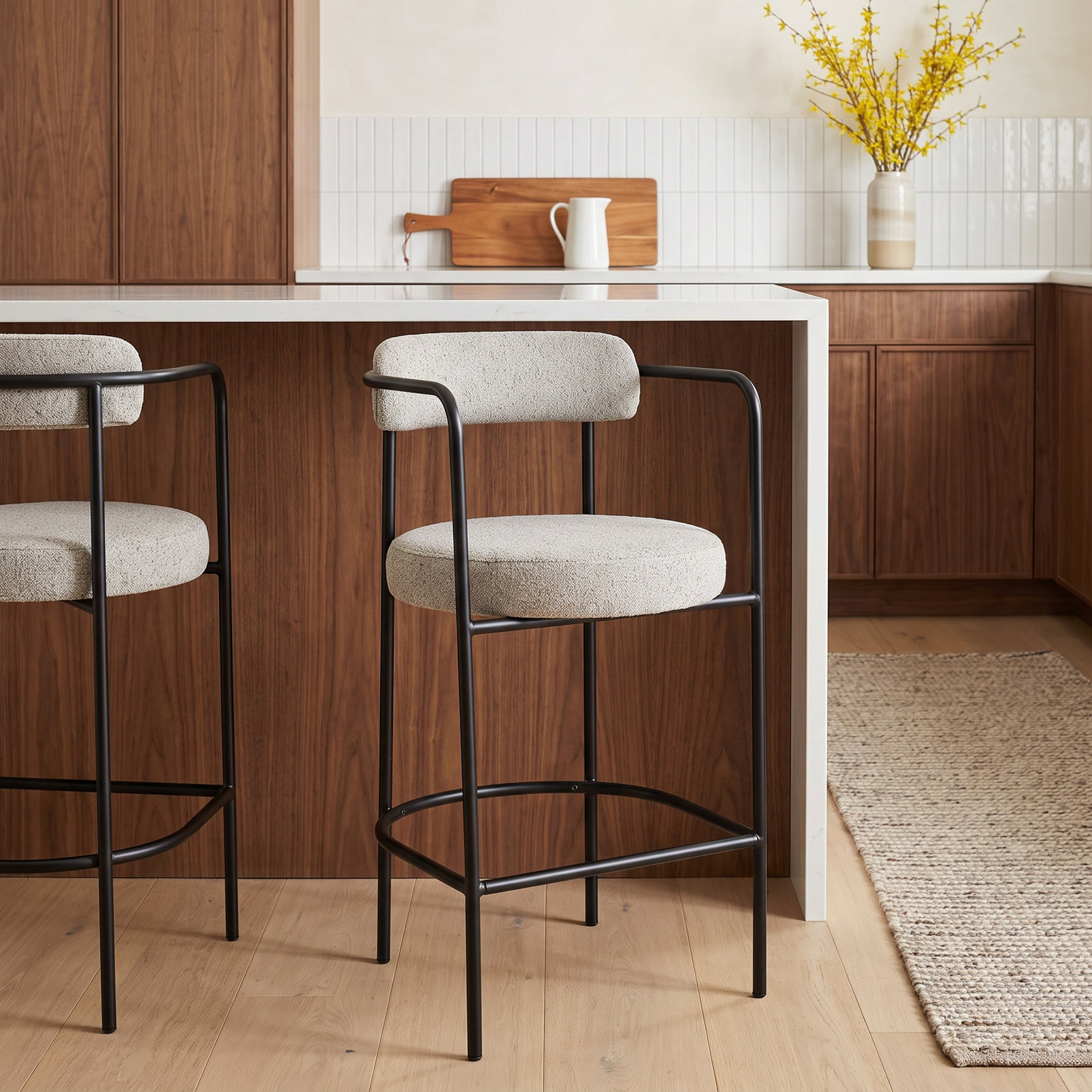 Liana 27" Bar Stool, Gray