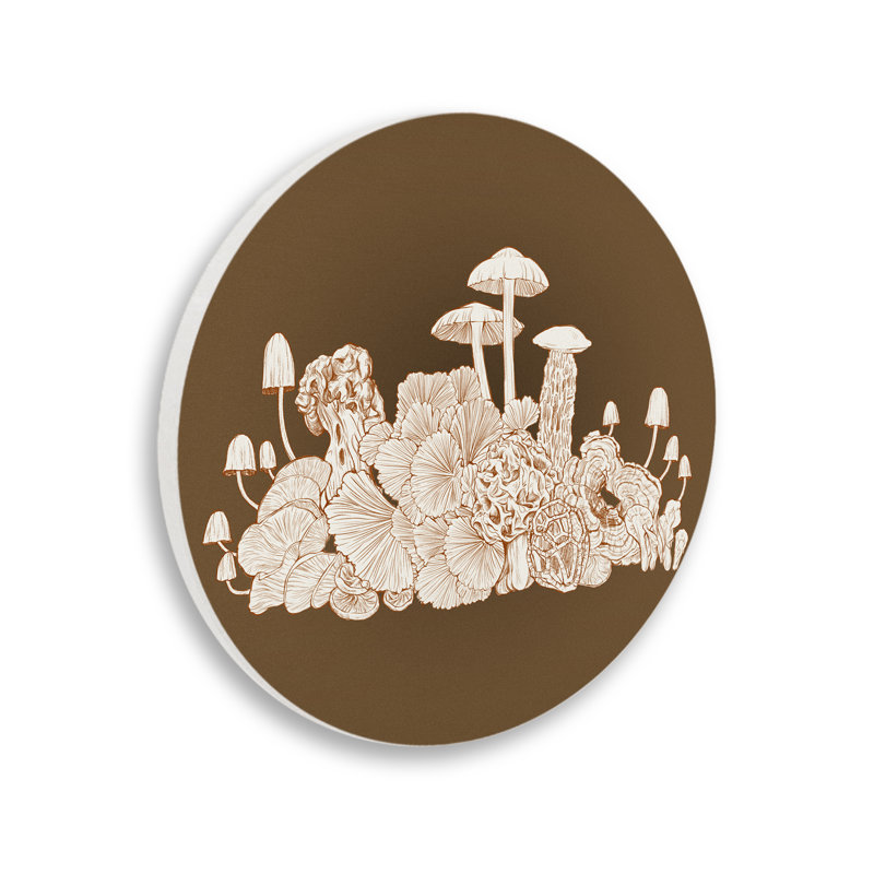 Plaque murale circulaire variée beige Botanicals