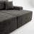  78.8" Boneless Convertible Loveseat Chaise Sleeper Sofa, 2-Piece Modular Couch, No Assembly - Black Onyx, Chenille-1021317261-1021317251-1007607185