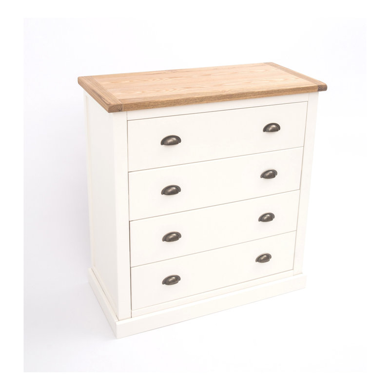 90cm W 4 - Drawer Chest of Drawers, Off White