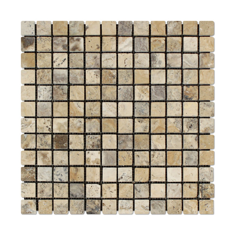 Travertine Grid Mosaic Wall & Floor Tile