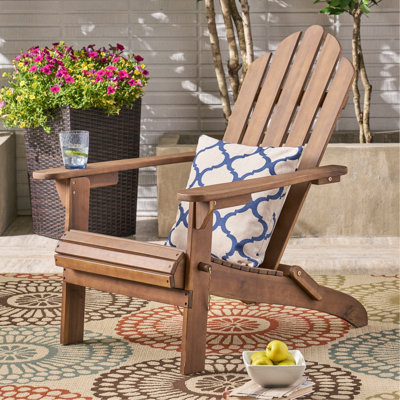Chaise pliante brun foncé - Fabriquée en bois pour l'extérieur, idéale pour profiter du plein air