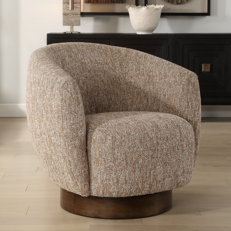 Chaise pivotante en tissu Nickson