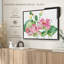Grappe de lotus rose, reproduction sur toile-102358222