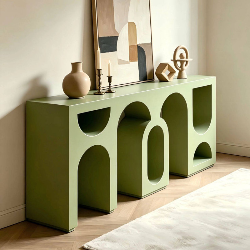 Console moderne et simple, H 35,4 po x l 78,7 po x P 15,7 po, Vert, Vert, Vert