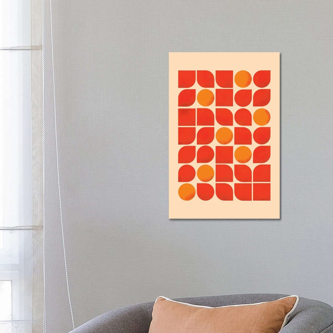 Fun Mid Century Geometry von Show Me Mars - Gallery-Wrapped Canvas Giclée on Canvas