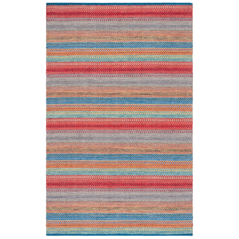 Indyana Flat Weave Cotton Geometric Rug, Rectangle 3' x 5'