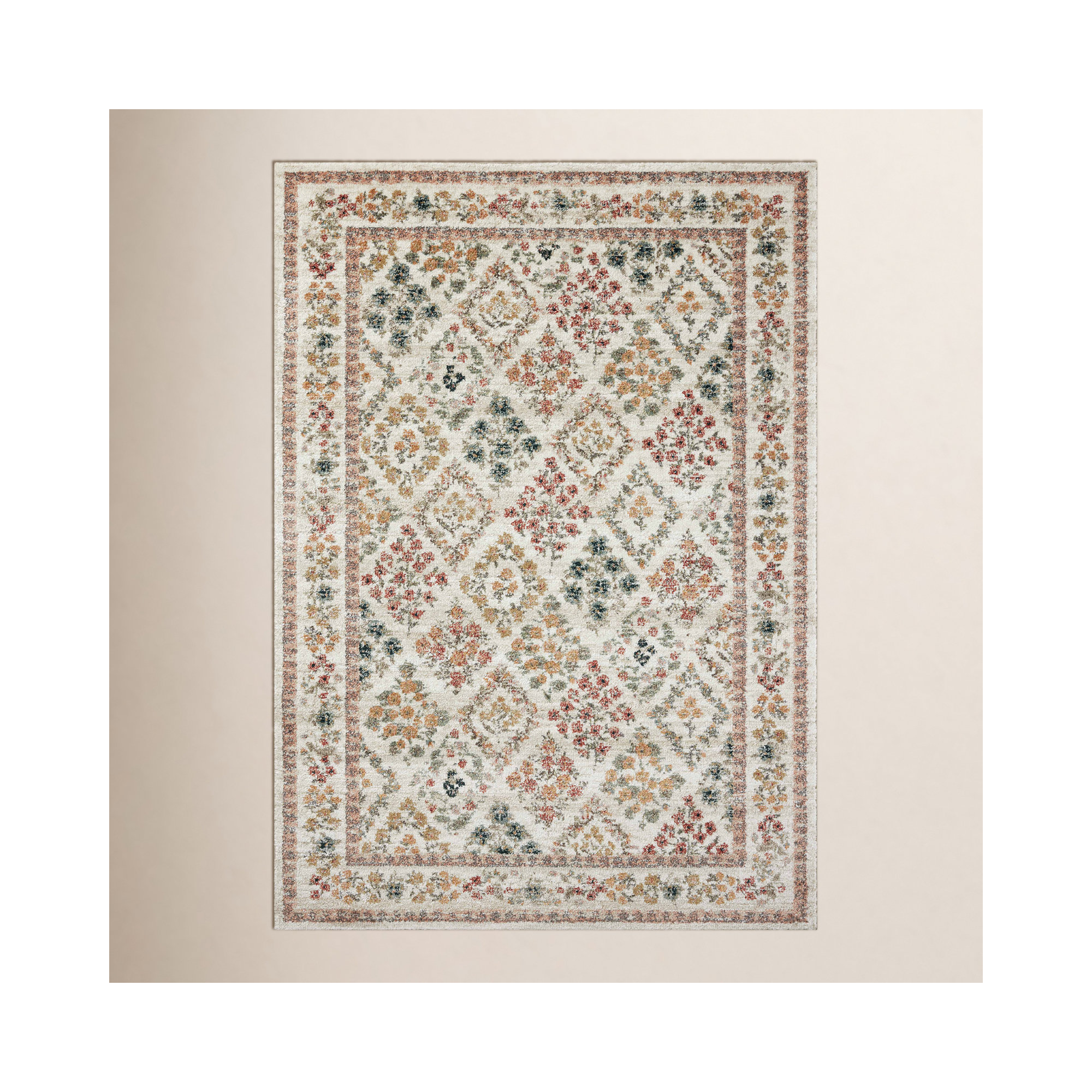 Rifle Paper Co. x Loloi Laurel Cream Area Rug, Rectangle 7'10" x 10'