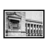Caryatid Columns In Black And White Print