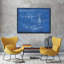«American P-51 Blueprint» par Dorothea Taylor - impression sur toile tendue-1866656608