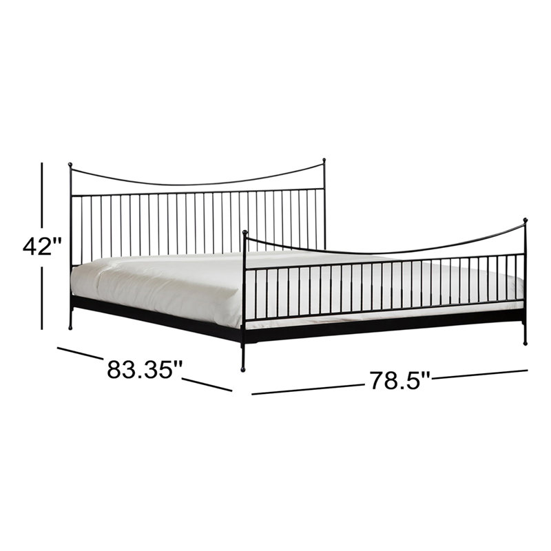 Monet Queen Bed Black, King