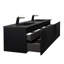 Lavabo de salle de bain noir 71 po Alma