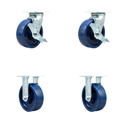 4 Piece Solid Poly Caster Set