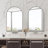 Metal Framed Bathroom Cabinet, 24X36 Inch Arched Recessed, Matte Black With Mirror And Adjustable Storage Shelves Recessed Wall Shelf Significance-385433572
