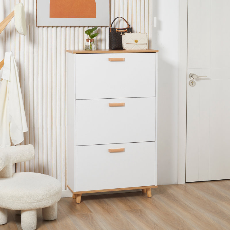 12 - Pair Shoe Storage, White