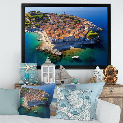 Aerial Beach Village In South Of France II - Beach & Ocean Wall Art