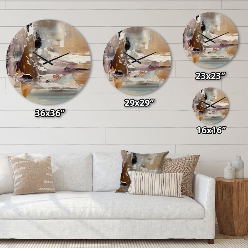 Horloge murale contemporaine Contemporary Abstract Expressionism I, Grand