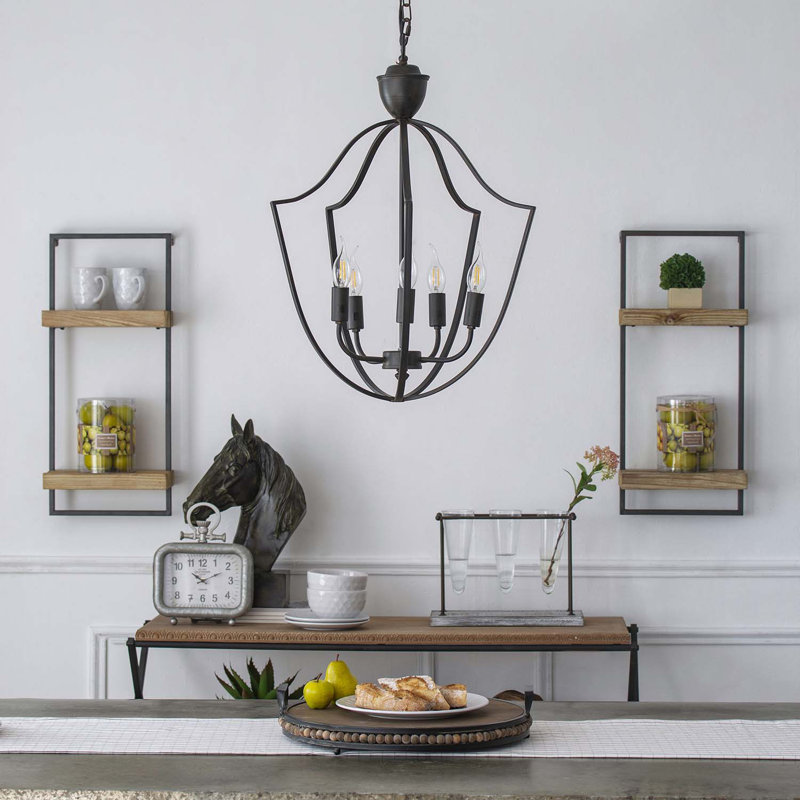 Lustre géométrique à 5 lumières Hillyer