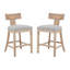 Tabourets de bar naturels modernes, structure en bois massif revêtue pour la cuisine