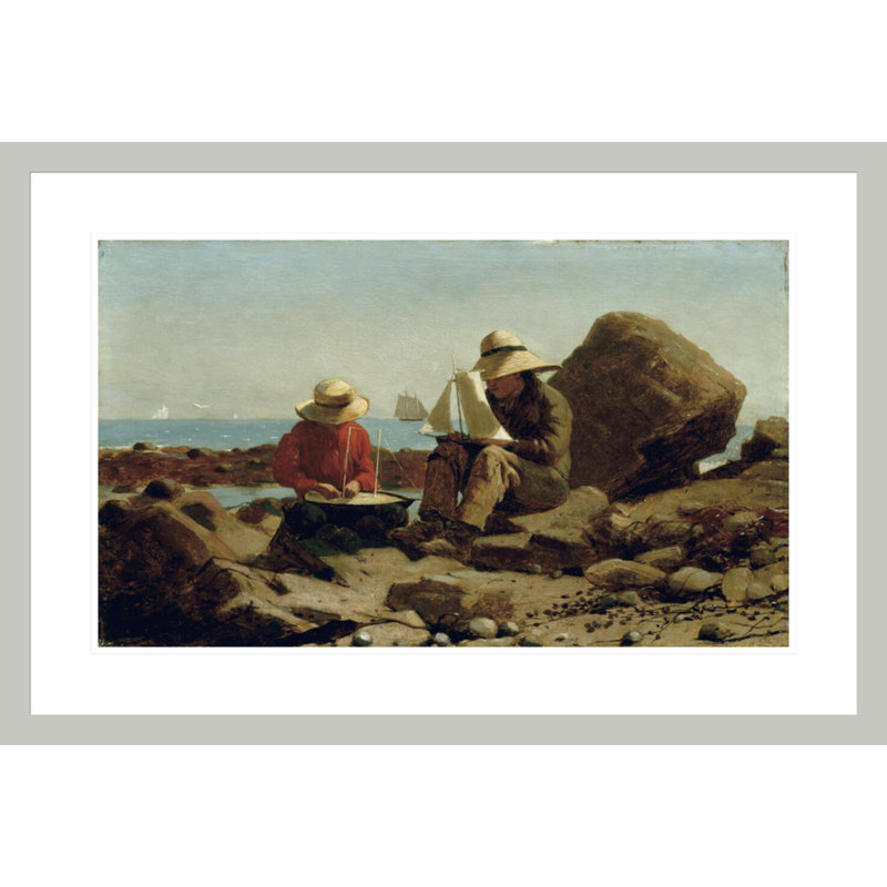 «The Boat Builders» par Winslow Homer - impression giclée encadrée, 20,06 po H x 29,5 po L
