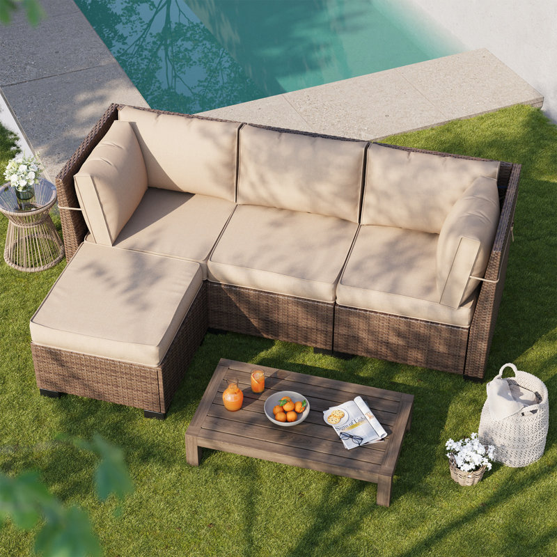 Ensemble de coussins de chaise d'extérieur 9 pièces, remplacement de coussins de meubles de patio avec coussins de siège en mousse, coussins de siège antidérapants pour meubles de patio et canapé d'extérieur.