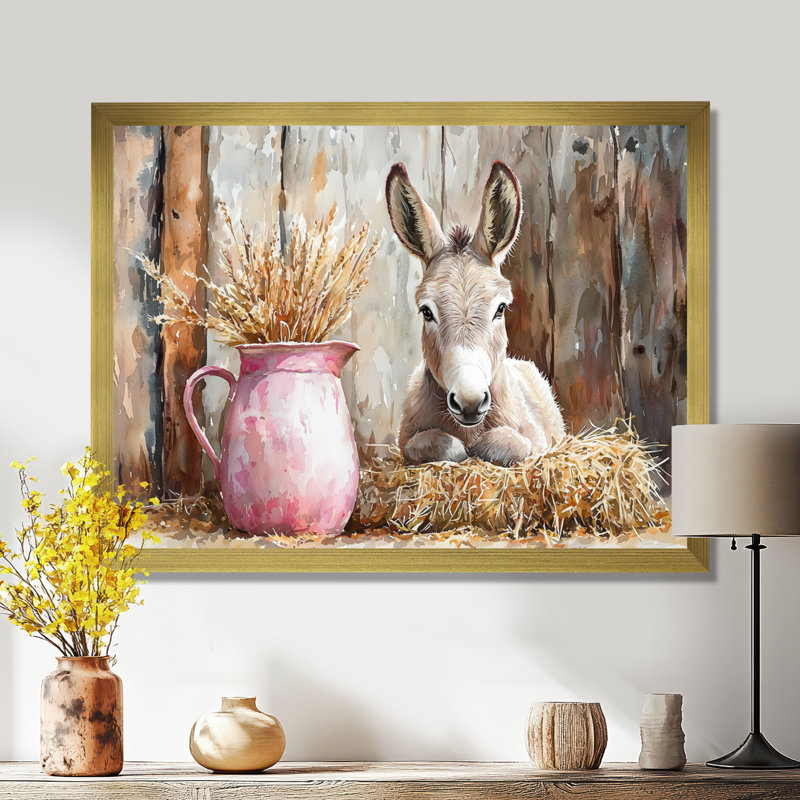 Dulsea - Animals Wall Art, H 34 po x l 44 po, Picture Framed Print, Doré