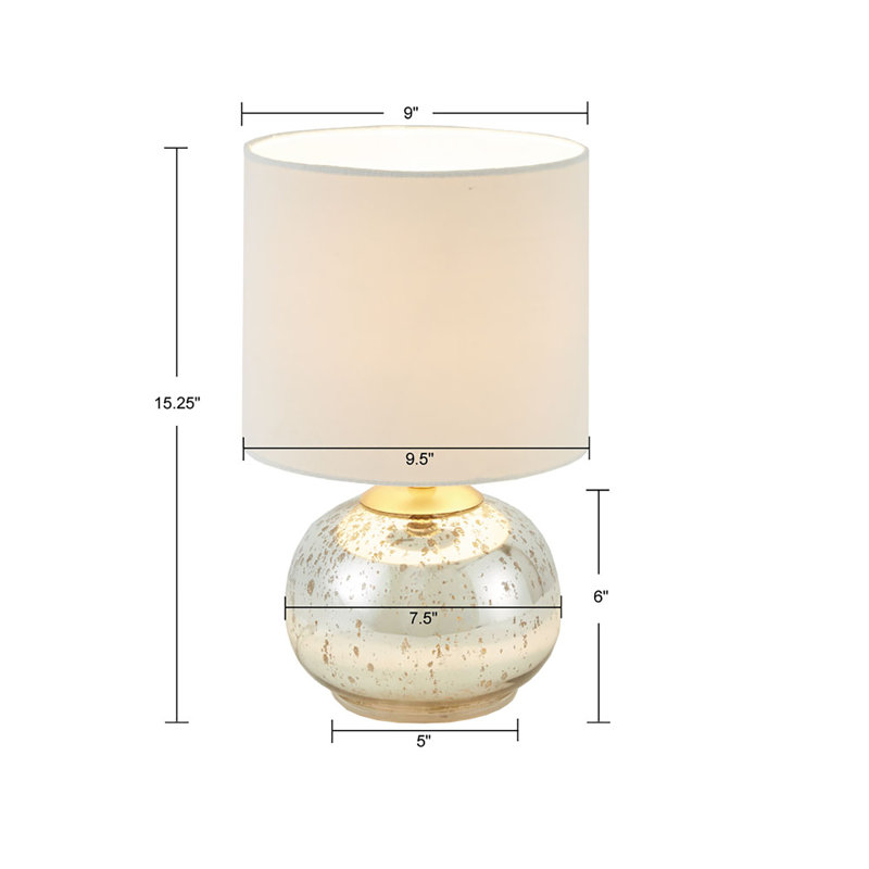 Lampe de table en verre métallique Topsham