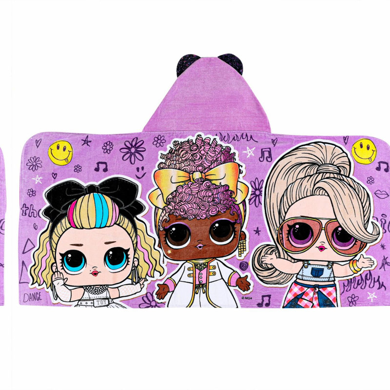 Purple Queen Kids Hooded Towel - 24x50 Inch Bath & Beach Fun