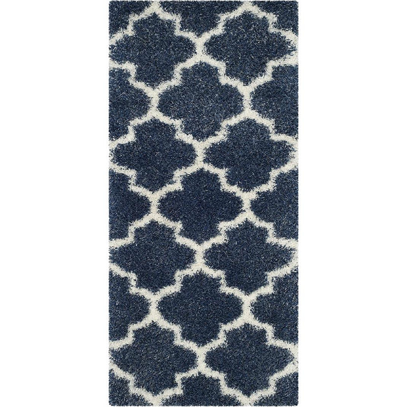 Bertl Sgm-Montreal Shag Performance Geometric Rug, Runner 2'3" x 9'