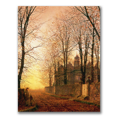 "In the Golden Olden Time" par John Atkinson Grimshaw, reproduction d'art sur toile tendue