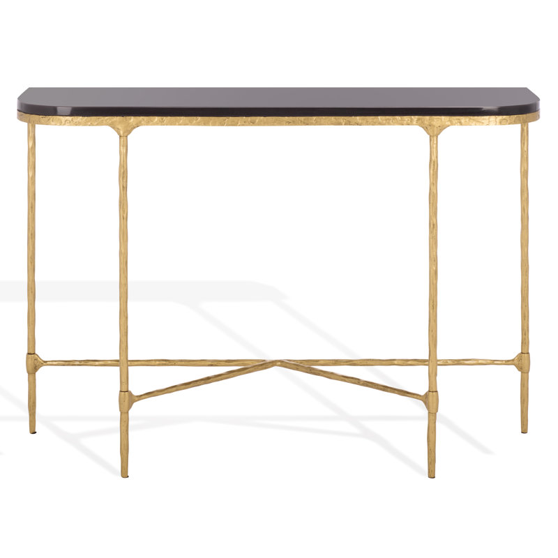 Janowsky Metal Console Table, Black