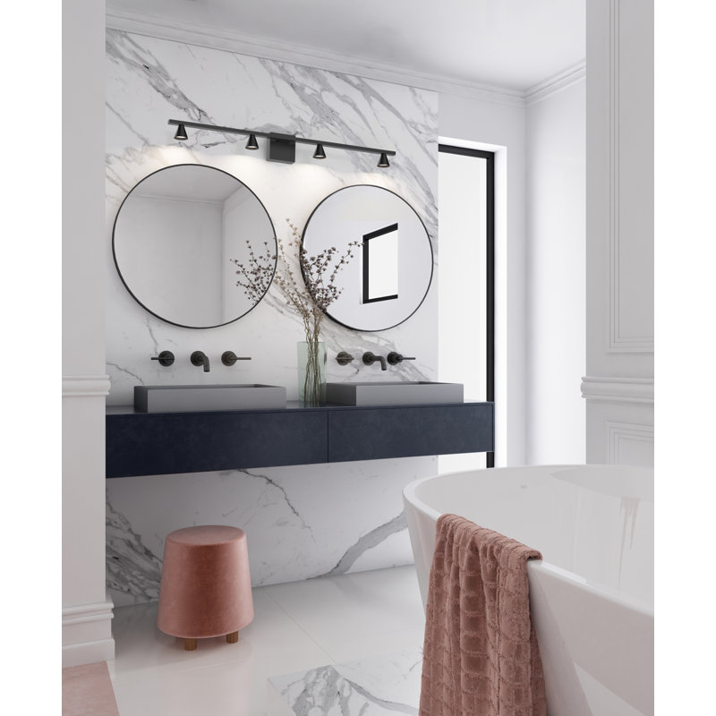 4 - Light LED Vanity Light, Black