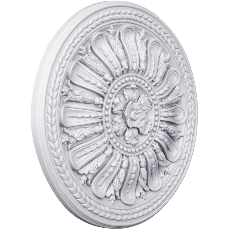 Médaillon de plafond Endurathane Bella, DO 15 3/4 po x P 1 1/2 po, apprêté en usine