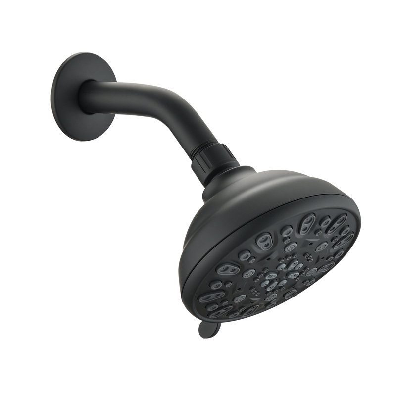 Pomme de douche à pluie réglable, Noir mat