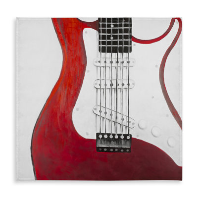 Red Electric Guitar Tablecloth | Indoor/Outdoor Home Decor