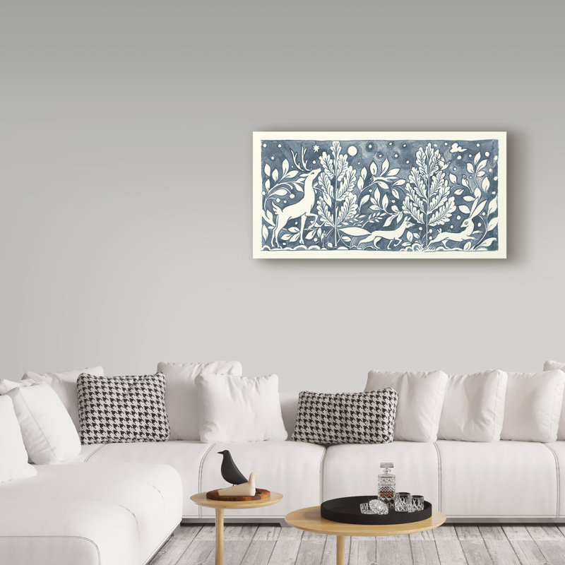 Wrapped Canvas Wall Art - Sue Schlabach 'Forest Life IX' Wall Art for Living Room, Bedroom, or Office Décor - 10x19