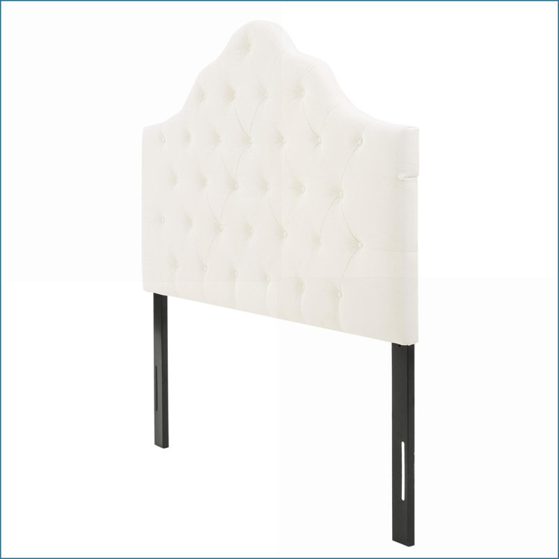 Tête de lit tapissier pour grand lit en bois d'ingénierie avec hauteur ajustable Pieds en métal robustes