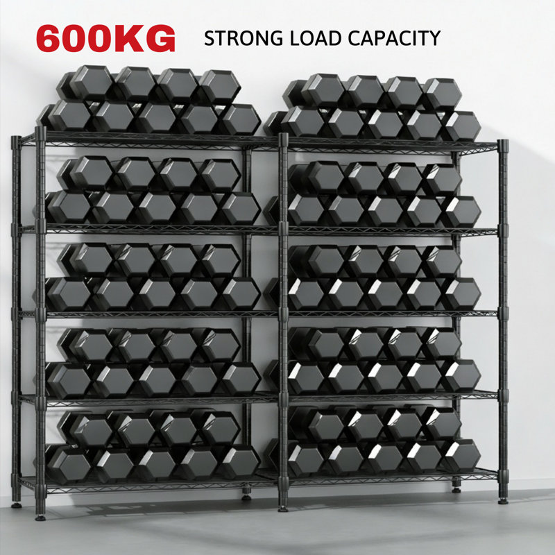5-Tier Wide Heavy Duty Metal Shelving Unit