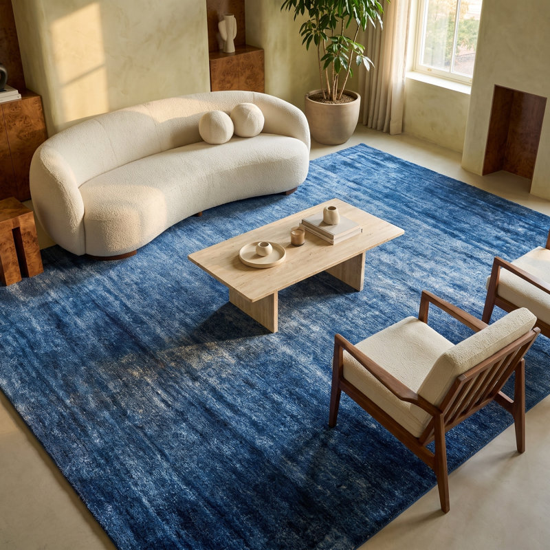 Plush Wool and Viscose Indoor Rug, Rectangle 2' x 3'