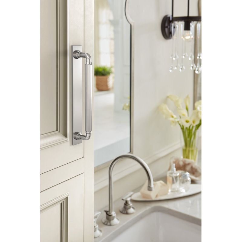 Plaque de finition rectangulaire en chrome poli Ladera 6 5/16 po (160 mm) Ladera, Chrome poli