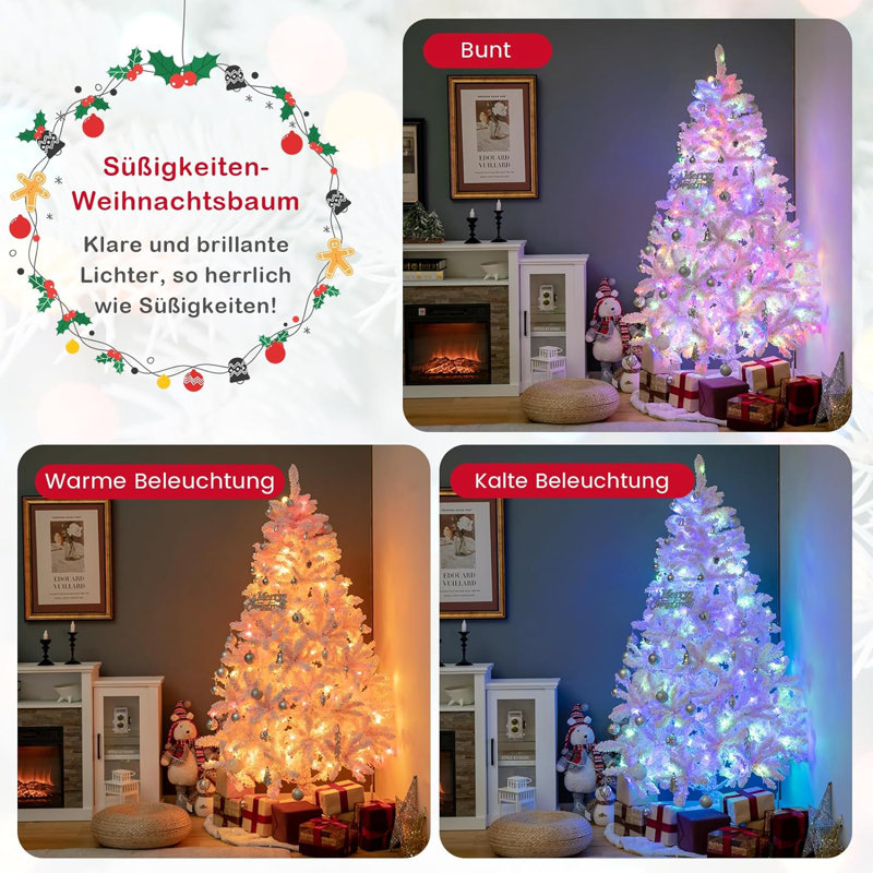 Lighted Artificial Pine Christmas Tree