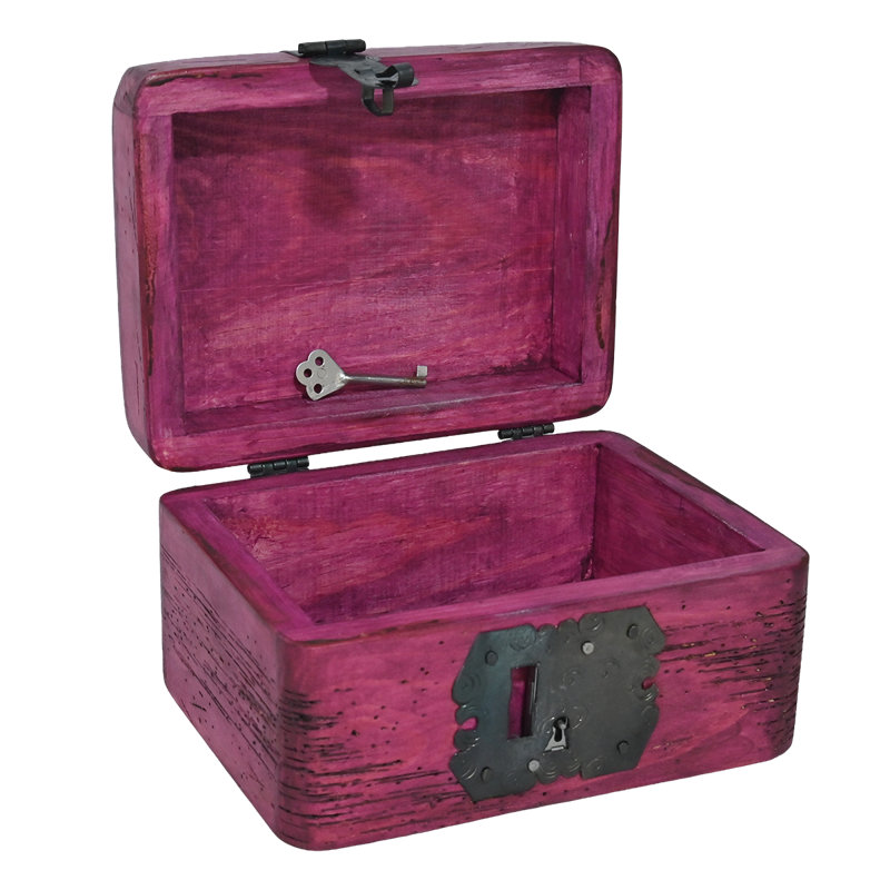Piece Solid Wood Accent Trunk