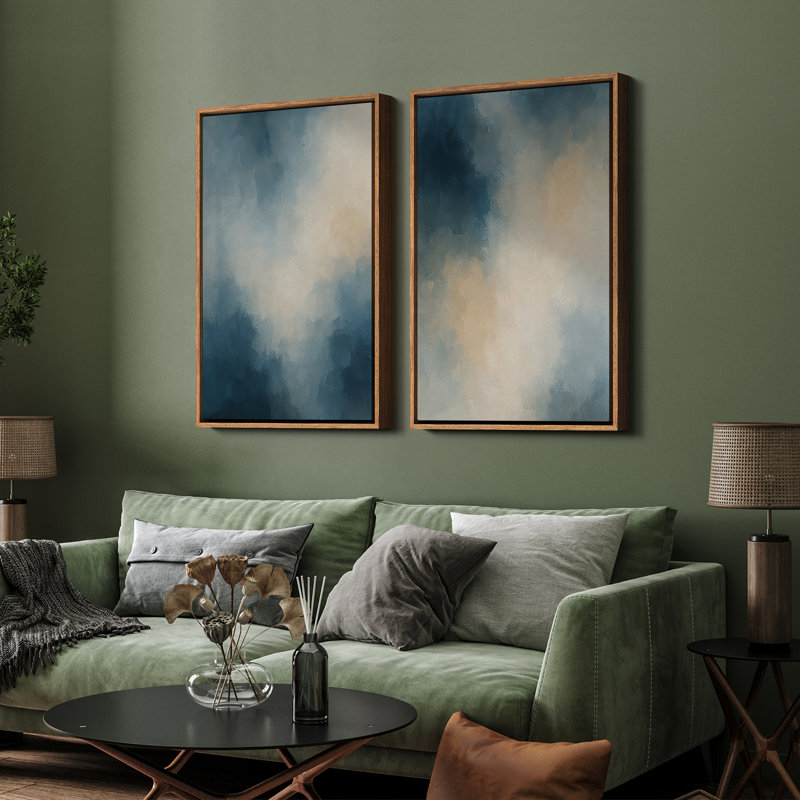 Art mural encadré, rétro, antique, classique pour chambre à coucher - 24 po x 36 po x 2 panneaux, H 36 po x l 24 po, Naturel