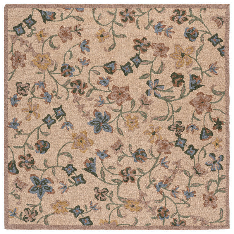 Chelsea Hand Tufted Wool; Cotton Abstract Indoor Rug, Square 6'