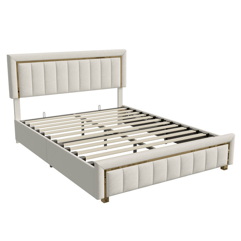 Bed, European Double (140 x 200 cm), Beige