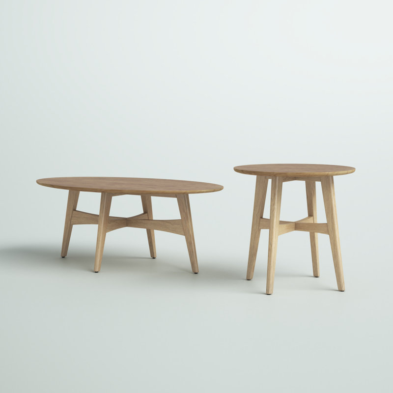 Ensemble de tables basses 2 pièces Gambino, Noyer foncé