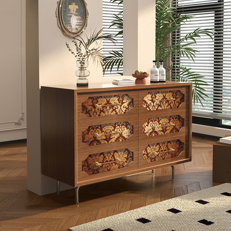 Commode décorative en métal 6 tiroirs