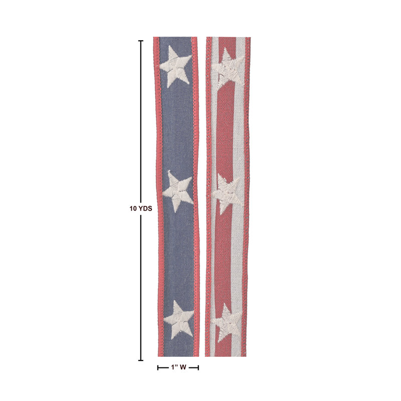 Ruban étoilé 1 po x 10 po Americana